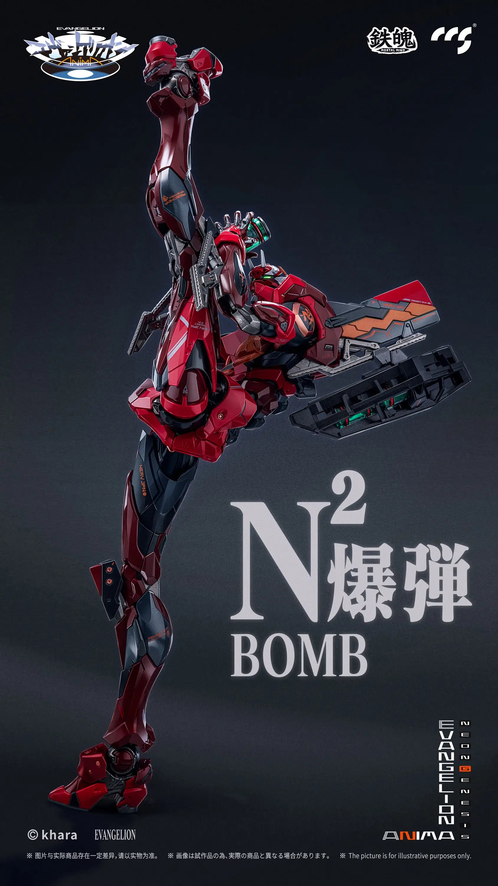 Evangelion Anima Mortal Mind Evangelion Unit-02 Type II Alloy Action Figure