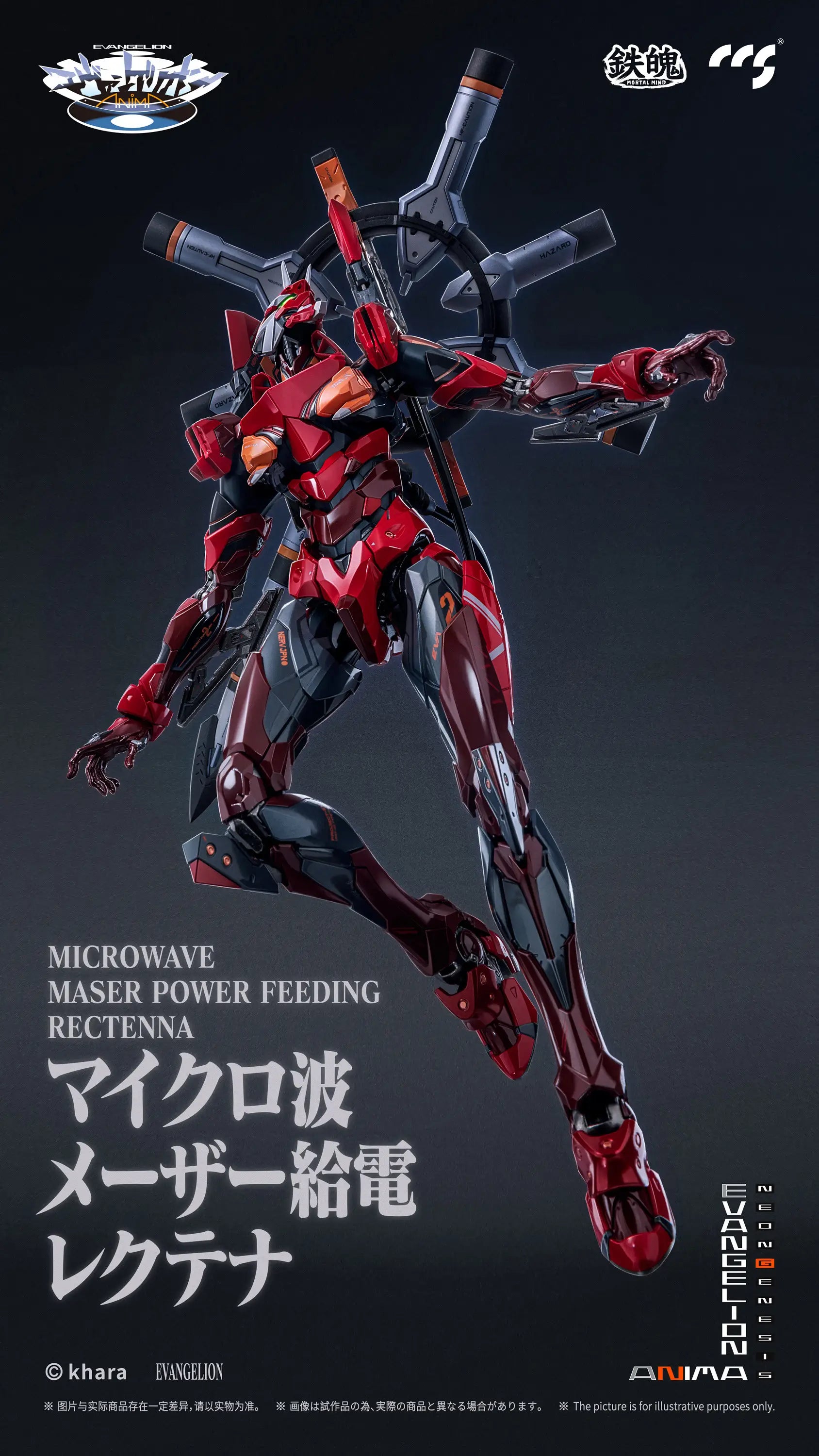Evangelion Anima Mortal Mind Evangelion Unit-02 Type II Alloy Action Figure